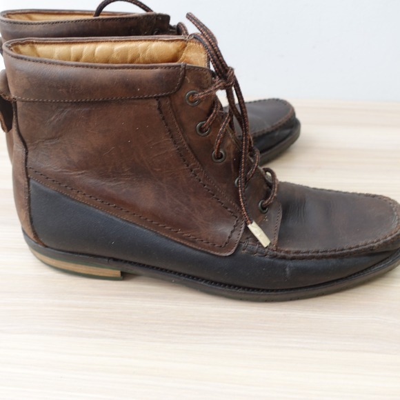 BALLY Ankle Boots Mens 8.5 D Dark Brown VINTAGE Moc Toe Chukka ITALY Binghamton‎ main image 7